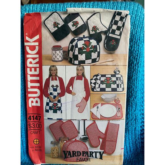 Butterick Sewing pattern 4147 Apron toaster cozy place mat - Picture 1 of 8